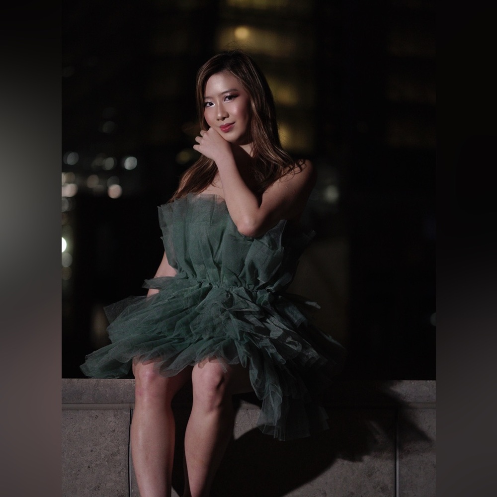 Elegant Green Tulle Dress